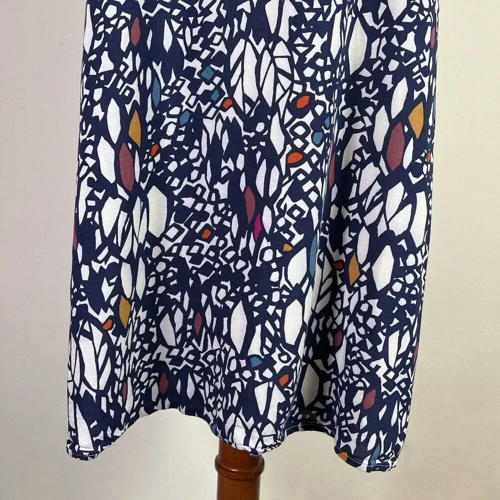 Anthropologie Edme and Esyllte‎ Dress Size Small Blue Tank Cross Back Boho Beach